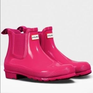 Hunter Boots Bright Pink Women's Original Gloss 8